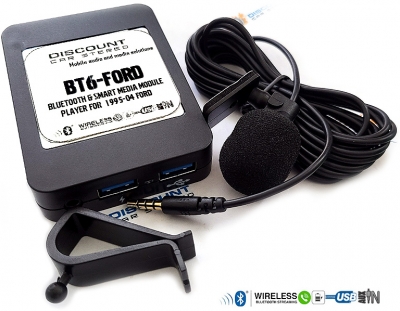 BT6-FORD Bluetooth, Digital media player and aux input for select 1996-05 Ford