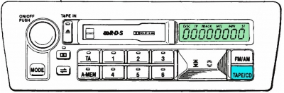 Pre-1998 radio with TAPE/CD button